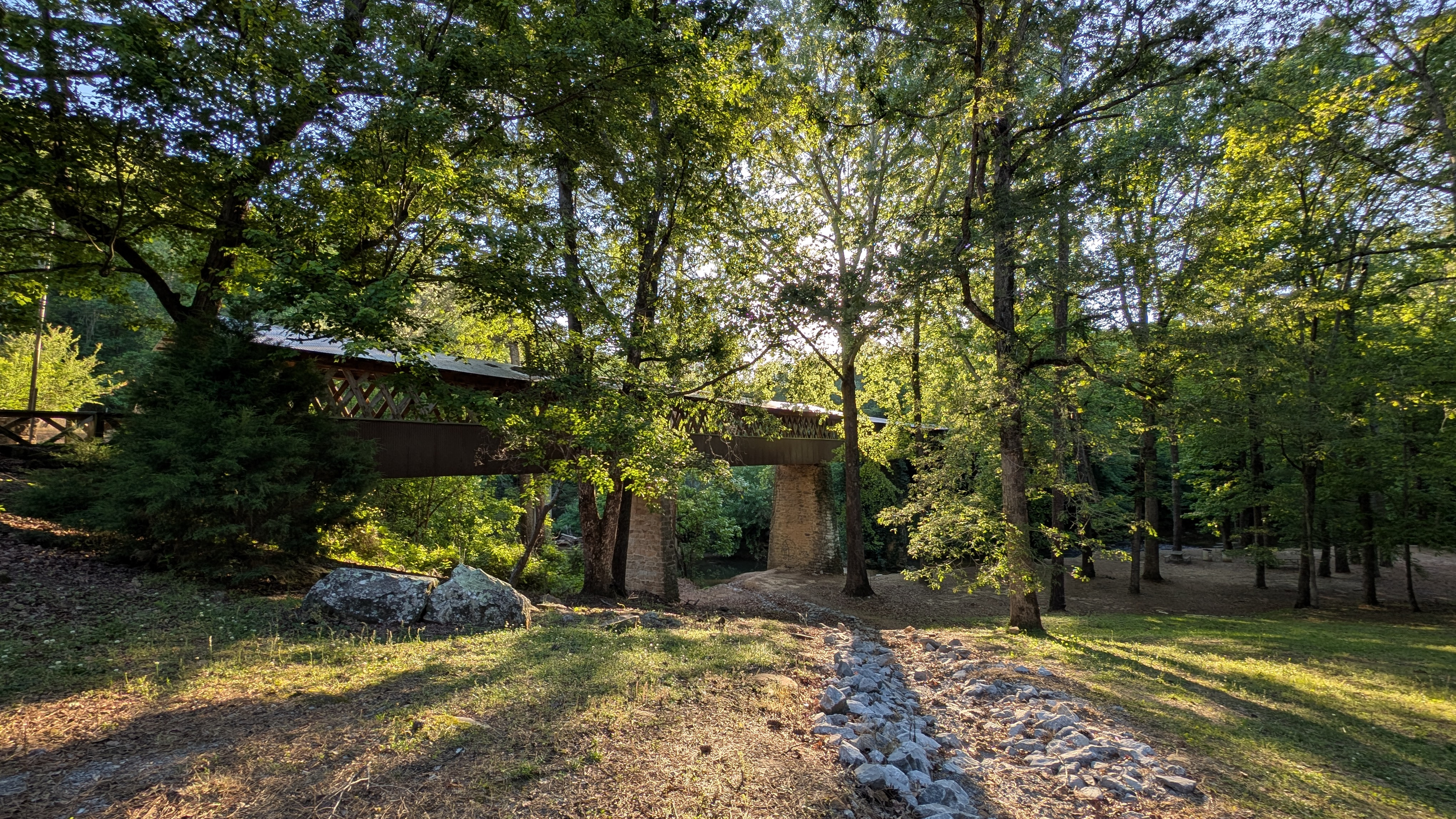 A covered bridge in Alabama